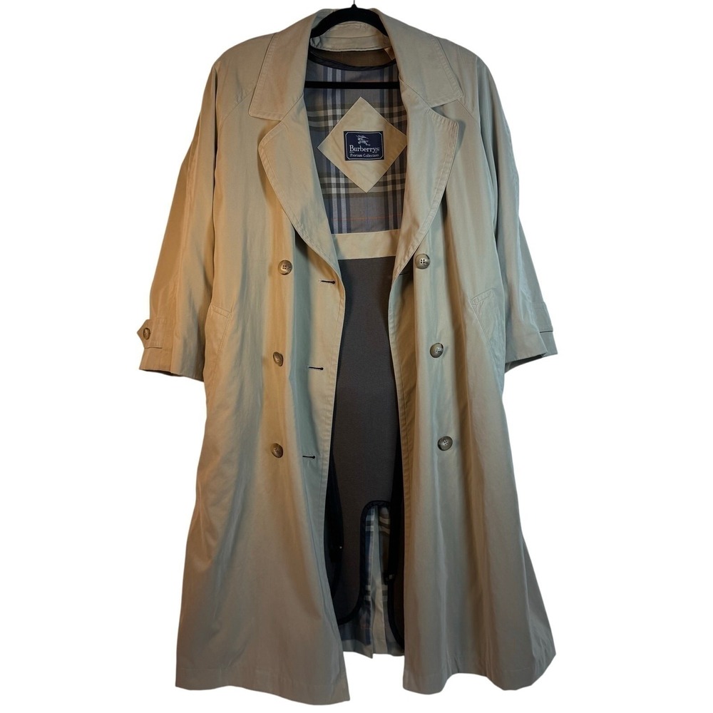 Burberry‎ Trench Coat Women's Size 10P Prorsum Collection  w/Zip In Wool Insert